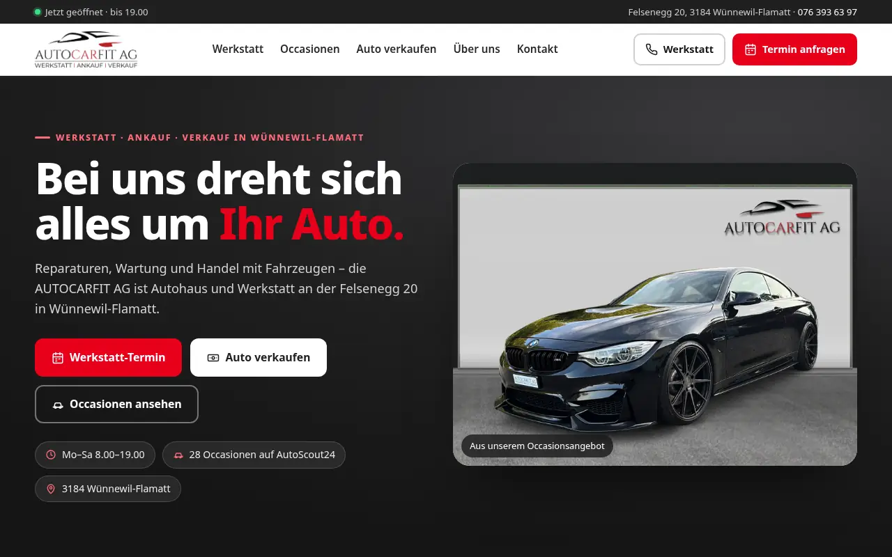 Nachher: neuer Entwurf für Autocarfit AG, Wünnewil-Flamatt